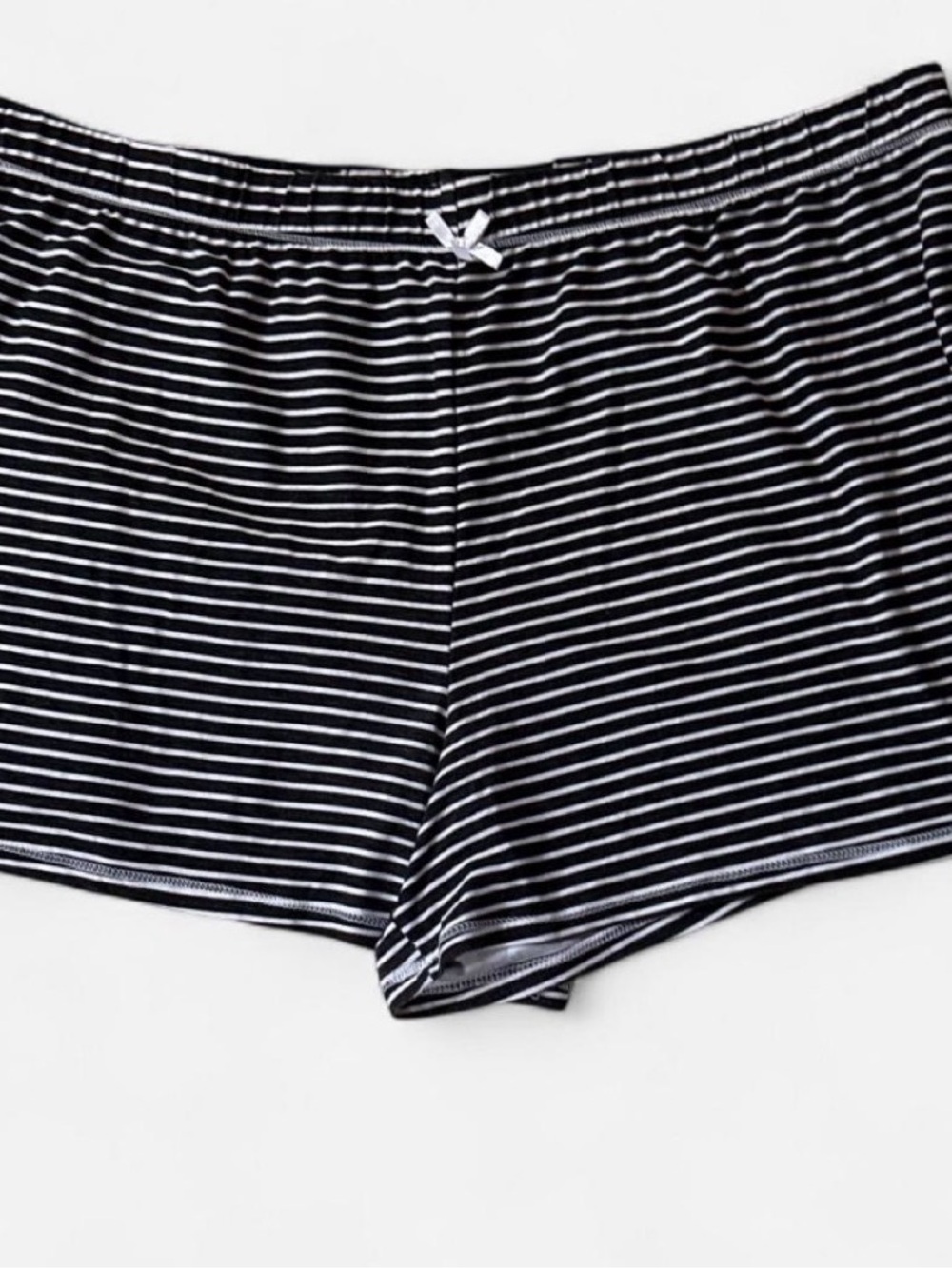 Striped Black & White Lounge Shorts